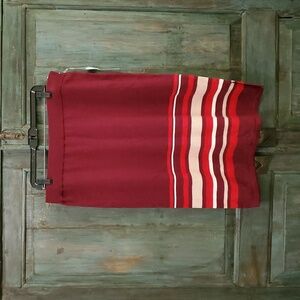 Liz Claiborne Red Striped Pencil Skirt, Size  XLarge, NWT